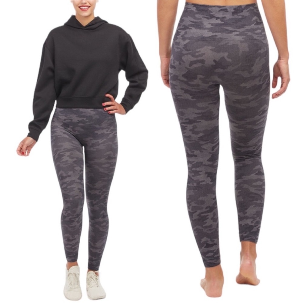 SPANX Look At Me Now Seamless Leggings FL3515 Heather Camo Size S